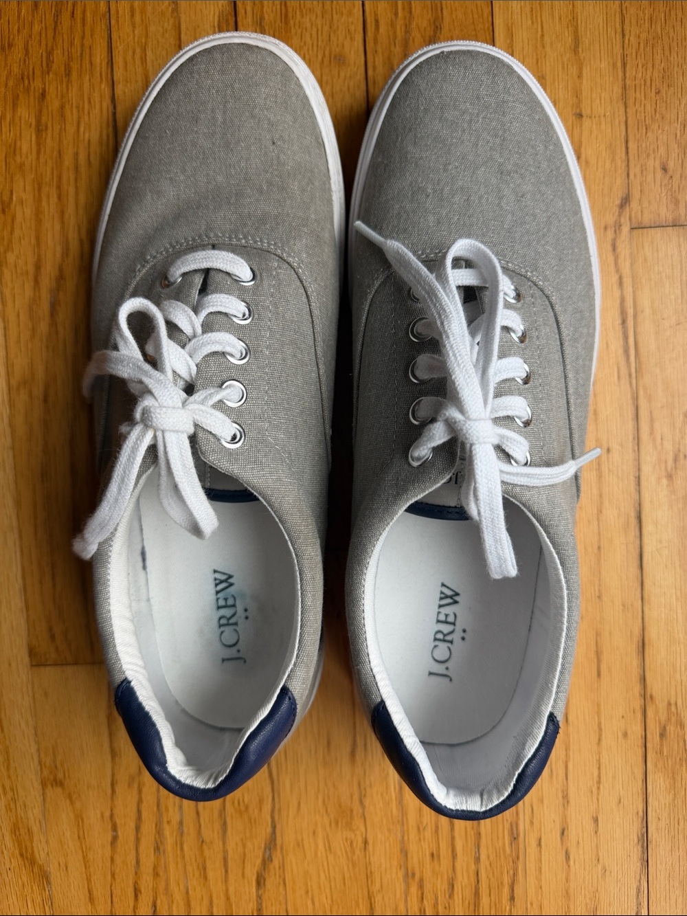 J. Crew Factory lace up canvas sneakers.